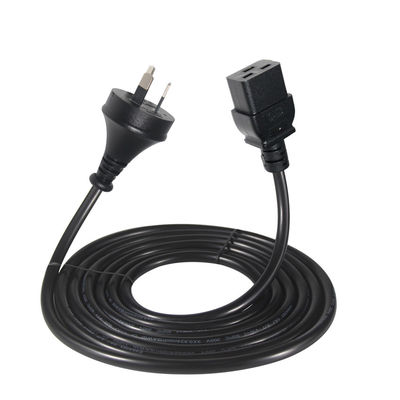 6ft PVC Jacket Australia 3 штифты подключается к IEC 60320 C19 Кабель питания для серверов PDU