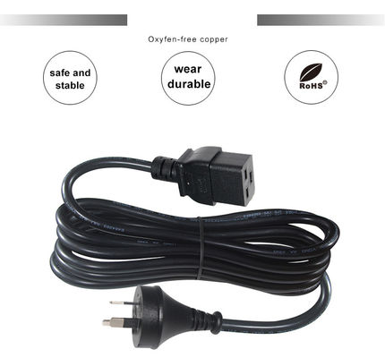 6ft PVC Jacket Australia 3 штифты подключается к IEC 60320 C19 Кабель питания для серверов PDU