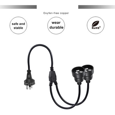 Австралия Вставка H05vv-f 3g 3*0.5mm2/0.75mm2 IEC соединитель
