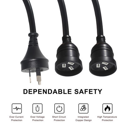Австралия Вставка H05vv-f 3g 3*0.5mm2/0.75mm2 IEC соединитель