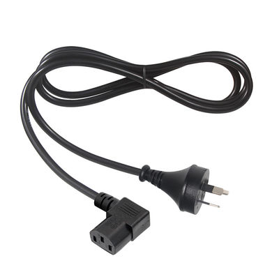 90 градусов прямого угла C13 к SAA 3Pin Power Cord H05VV-F 3G*0.75mm2 1.2M для монитора ПК