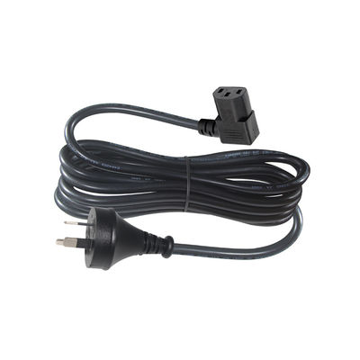 90 градусов прямого угла C13 к SAA 3Pin Power Cord H05VV-F 3G*0.75mm2 1.2M для монитора ПК