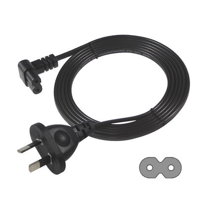 2m SAA Iec Plug H03vvh2f 2X075mm2 Австралийский 2 Prong Рисунок 8 Ac Кабель Конец расширения угол C7 соединитель Корд питания
