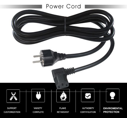 Кабель питания CEE7-7 - C13 угловой, 1.8 м, ПВХ, HO5VV-F3G
