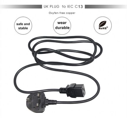 Кабель питания 16A BS1363 - C19, 1.8 м, для компьютеров и ИБП