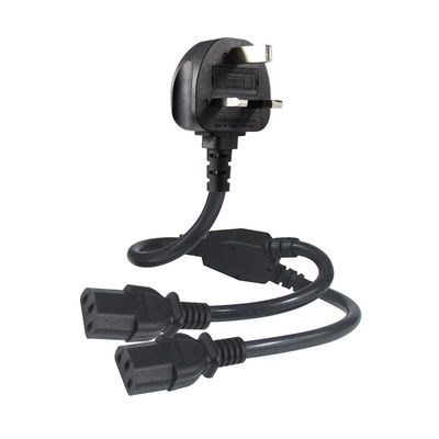UK Adapter C13 Y Splitter Iec Plug Cable End для наружного расширения