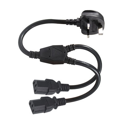 UK Adapter C13 Y Splitter Iec Plug Cable End для наружного расширения