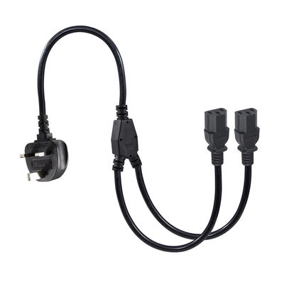 UK Adapter C13 Y Splitter Iec Plug Cable End для наружного расширения