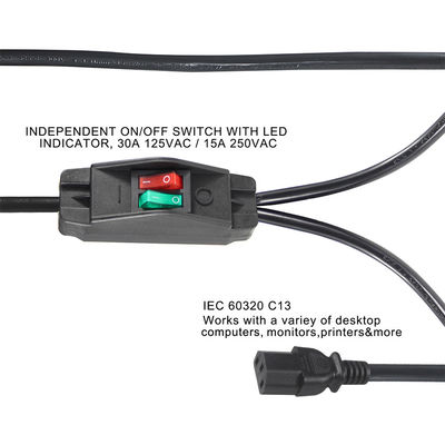UK Plug Standard Y Shaped 2 In 1 AC Cable Splitter 7A Рейтинг соответствует требованиям клиентов