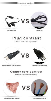 NEMA 5-15P до 2x C13 Y Сплитерный силовой шнур 16AWG 15A