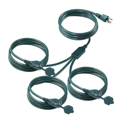 IP11 Зелёный цвет Многопути US Шнур 515P до 3X Nema 515R Электрическая розетка Главные разделители кабелей питания