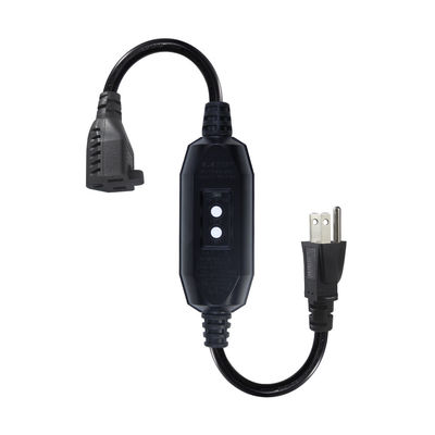 GFCI NEMA 515P To 515R AC Power Cord for PC Laptop Cable 4 Ft Black Extension Wire (Кабель питания для ноутбуков и компьютеров с переменным током)