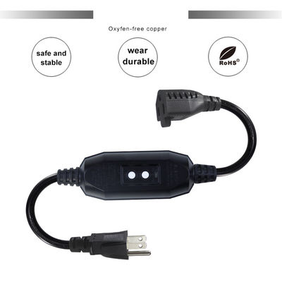 GFCI NEMA 515P To 515R AC Power Cord for PC Laptop Cable 4 Ft Black Extension Wire (Кабель питания для ноутбуков и компьютеров с переменным током)