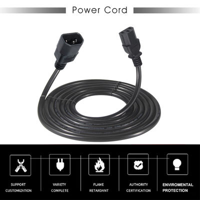 Сертификат VDE 3Ft IEC C13 до C14 Мужчина-женщина расширительный кабель для настольного ПК UPS
