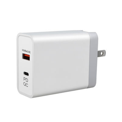 240V 45W QC 3.0 Стенный плагин адаптер питания для кабеля Euro Usb C 2m