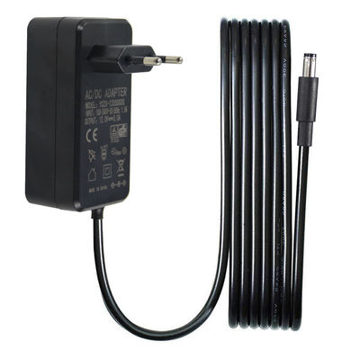 EU Wall Plug 1M 22AWG Adapter 12V 5A 5521Mm для светодиодных камер видеонаблюдения