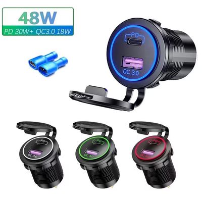 OEM/ODM Добро пожаловать 5V Pd 45W Qc And Charging Usb C Сигаретный зажигалка Автомобильный зарядный адаптер