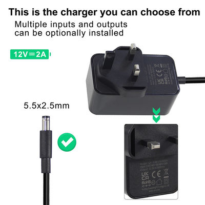 12V 1.5A Британский AC к DC 5.5*2.1 5.5*2.5mm адаптер питания с сертификатом ROHS