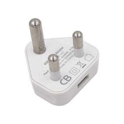 5В 2.1А двойной USB-зарядщик путевой адаптер питания для Южной Африки и Индии