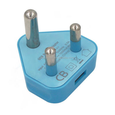 5В 2.1А двойной USB-зарядщик путевой адаптер питания для Южной Африки и Индии