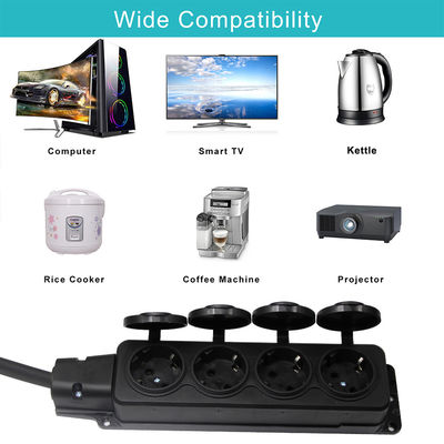 Europe Schuko Cords Adapter Type F Plug Cable Кабельный разъем 4x розетки Eu Расширительный кабель