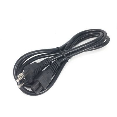 IEC320 C5 3 Круглый колючий электропровод для Бразилии NBR14136 Стандарт 3x0.75 Квадратный ядро