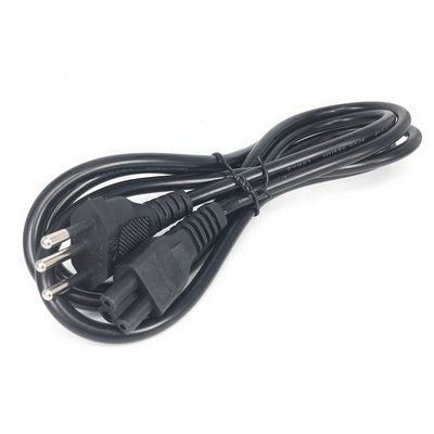 IEC320 C5 3 Круглый колючий электропровод для Бразилии NBR14136 Стандарт 3x0.75 Квадратный ядро
