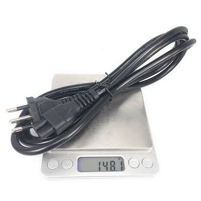 IEC320 C5 3 Круглый колючий электропровод для Бразилии NBR14136 Стандарт 3x0.75 Квадратный ядро