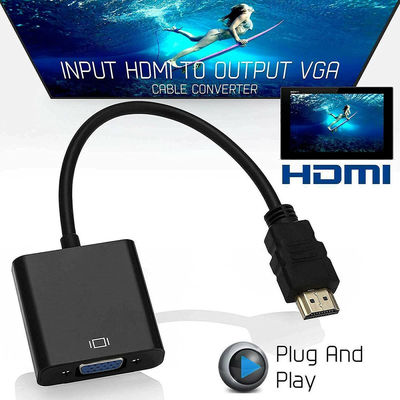 1080P HDMI к VGA преобразователь адаптер кабель для компьютера мужчина к женщине аудио видео