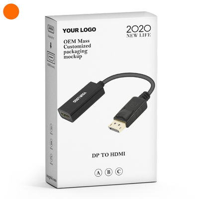АБС Коаксиальный покрытый золотом дисплейный порт мужской DP к HDMI кабельный адаптер для проектора
