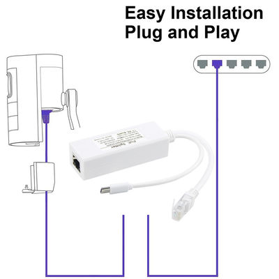 USB от 48 вольт POE Splitter до 12 В Камера 802.3af USB Type C Single Lan Port 1A 1.2A