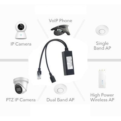 48V до 5V 2.4A PoE Splitter USB тип А женский 802.3af Power Over Ethernet Splitter