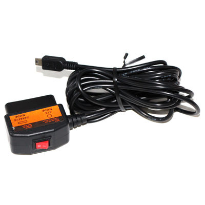 Кабель для зарядки OBD2 12 В - 5 В с переключателем для видеорегистратора