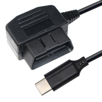 5V 12V зарядное устройство для автомобилей кабели расширения питания OBD-2 до типа C USB-C кабель для Dashcam