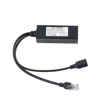 1 Гбит / с Мощность переключателя PoE Splitter 48V To 5V 2.4A USB Type A Женщина 802.3af Мощность через Ethernet