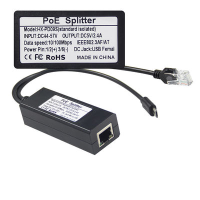 48V до 5V 2.4A MAX POE Splitter USB-C 12W Private Mold NO Ввод 100-240V переменный ток 50/60Hz