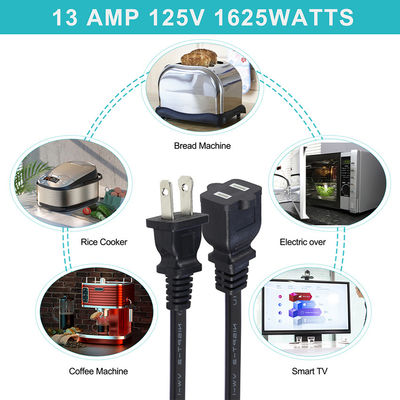 US 2-конечный мужской к женскому NEMA 1-15P к NEMA1-15R CPU PDU расширитель расширительного кабеля