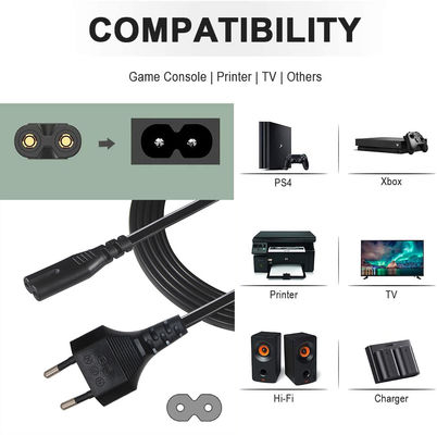 Кабель питания EU 2-Pin - IEC C7 1.5м 250В 10А ПВХ