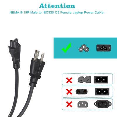 15 футовый 120 вольтовый кабель питания ноутбука с соединителем Nema 515P до IEC 320 C5 сертифицирован