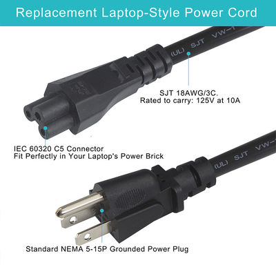 15 футовый 120 вольтовый кабель питания ноутбука с соединителем Nema 515P до IEC 320 C5 сертифицирован