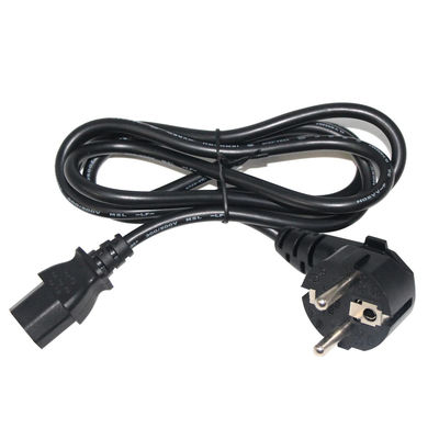 3Prong VDE одобрен CEE 7/7 3pin Plug Black Power Cord с C13 Женщина