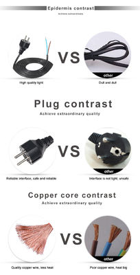 16a 250в Силовой шнур Schuko Plug H05vv F Vde H05vv-f Европейский Eu 3 Pin Kema-keur Конец кабеля