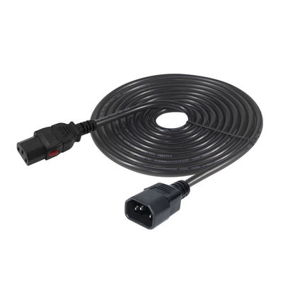 18 awg Компьютерная панель Монтаж IEC Шнур C14 Мужской разъем к C13 Женский разъем питания