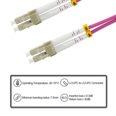OM3 30Meter/98ft LC к LC Волоконно-оптический кабель LSZH 10GB Multimode Duplex 50/125um