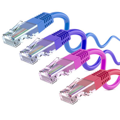 Синий голый медный провод RJ45 до RJ45 24AWG 25ft Cat6 Ethernet Patch Cable