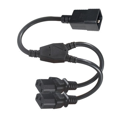 C20 к двойной C13 Power Splitter кабель 6ft 250V Черный ПВХ