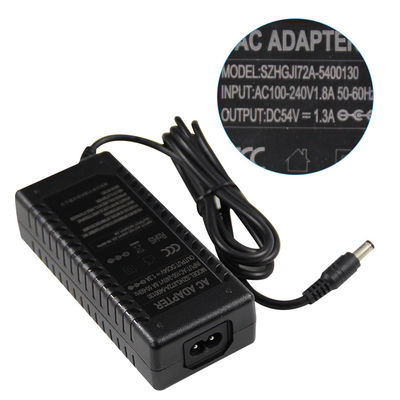 54V 1.3A 70W универсальный адаптер питания с сертификацией CE FCC RoHS