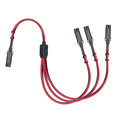 Кабель для расширения из SAE в SAE с трехсторонним разделителем 12V 16AWG 2FT с двухцепочечным быстроотсоединительным розеткой