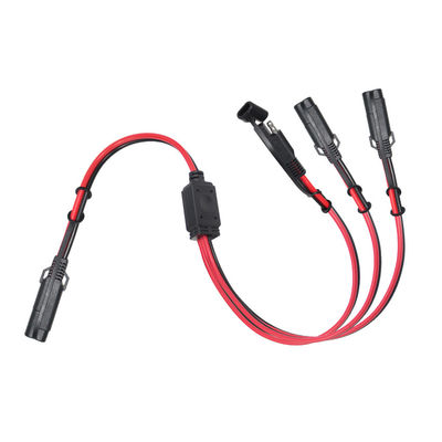 Кабель для расширения из SAE в SAE с трехсторонним разделителем 12V 16AWG 2FT с двухцепочечным быстроотсоединительным розеткой