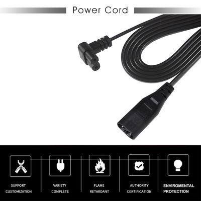 C8 Мужчина на C7 Женщина 0,8 м силовой шнур 18AWG PVC ROHS сертифицированный